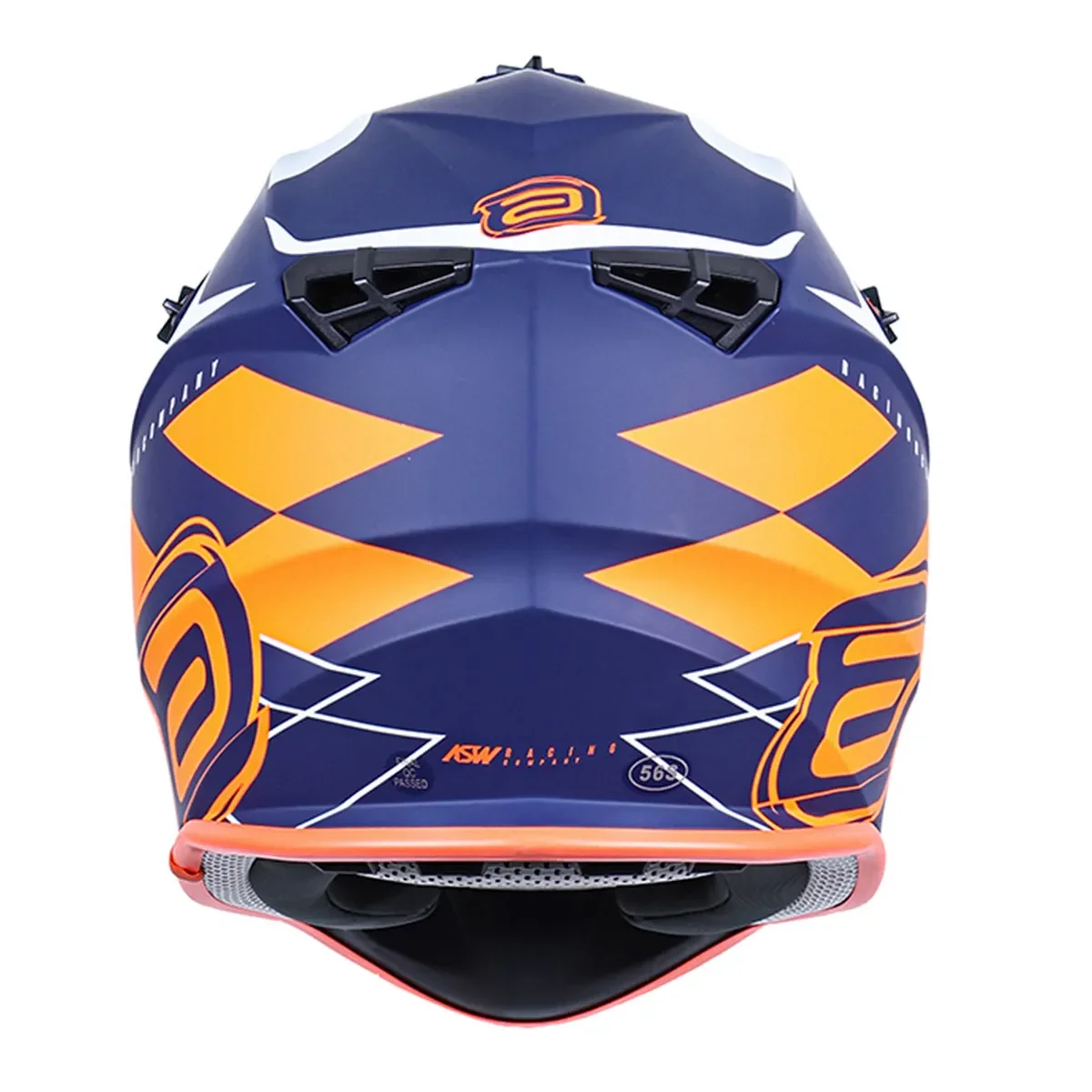 Capacete ASW R3 Victorious Azul Marinho/Laranja/Branco - Spinelli